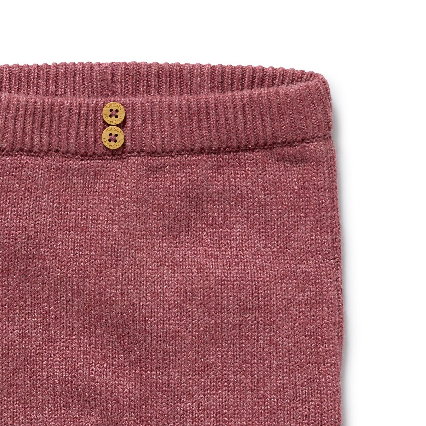 Wilson and Frenchy Baby Girl Organic Knitted Legging - Rhubarb | Leggings | Bon Bon Tresor