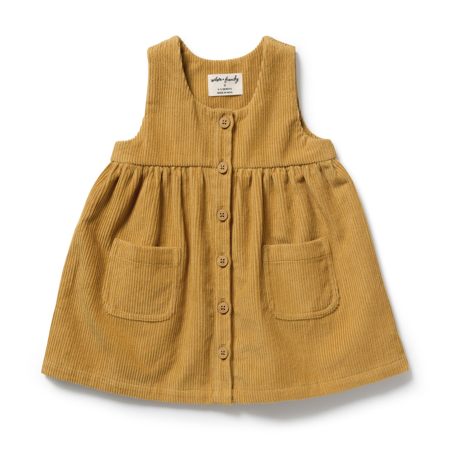 Wilson and Frenchy Girls Organic Corduroy Dress - Amber Glow | Dresses | Bon Bon Tresor