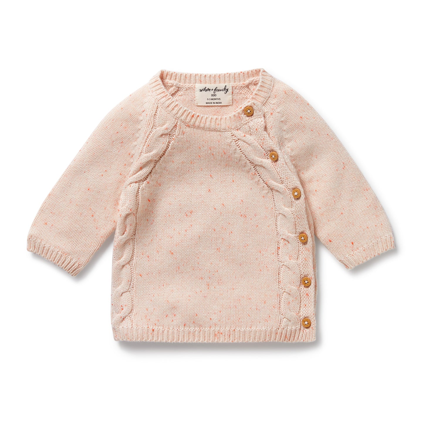 Wilson and Frenchy Organic Knitted Kimono Cardigan - Fairy Floss | Sweaters & Knitwear | Bon Bon Tresor