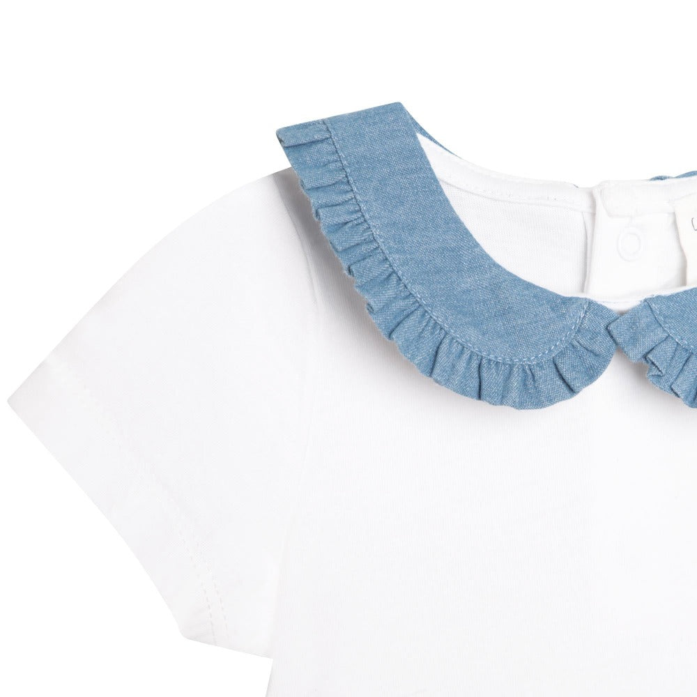 Carrement Beau Collared Denim T-Shirt | Tops & T-Shirts | Bon Bon Tresor