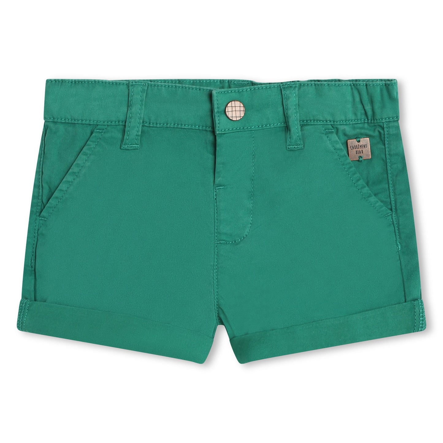 Carrement Beau Green Twill Shorts | Pants & Shorts | Bon Bon Tresor