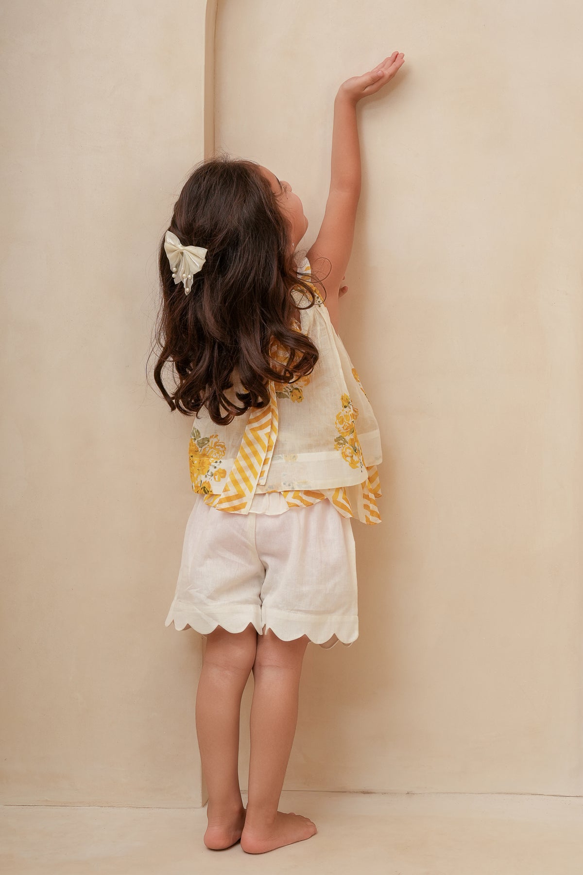 Yo Baby Pia Halter Top and Scallop Shorts Set