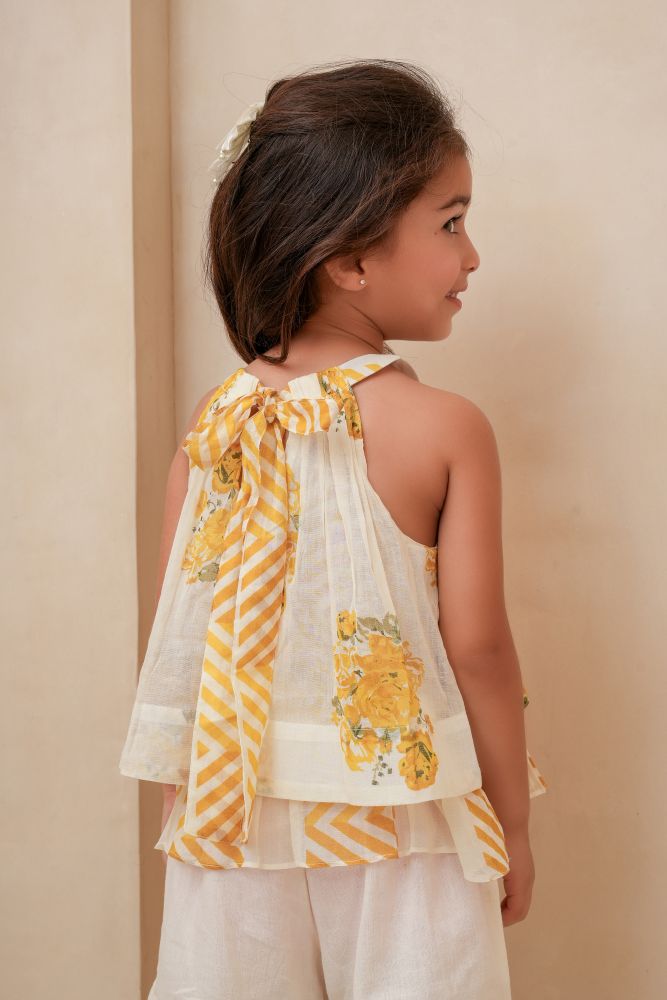 Yo Baby Pia Halter Top and Scallop Shorts Set
