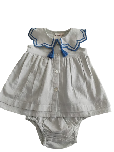Yo Baby Royal Arches Dress - Pastel Blue