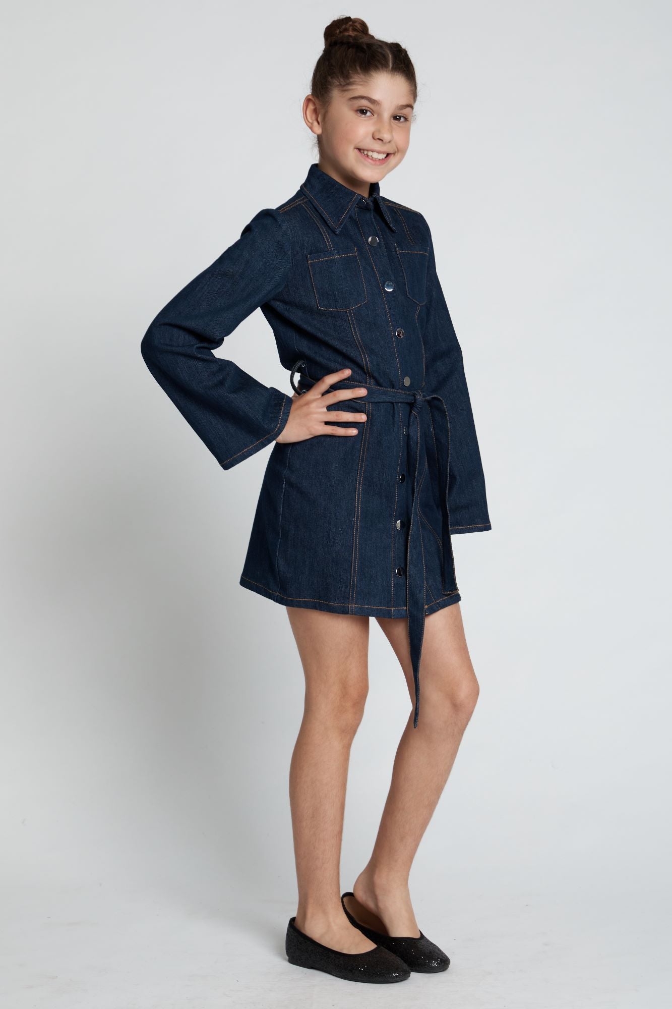 Honey & Beau Denim Daze Dress Blue | Dresses | Bon Bon Tresor