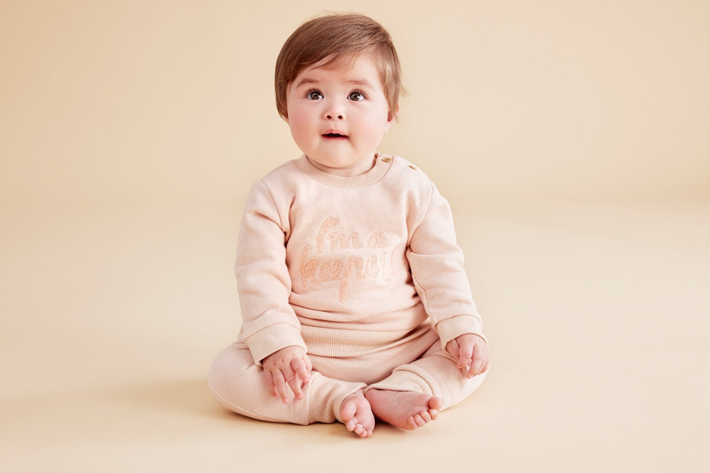 Wilson and Frenchy Organic French Terry Sweat Cameo Rose | Sweaters & Knitwear | Bon Bon Tresor