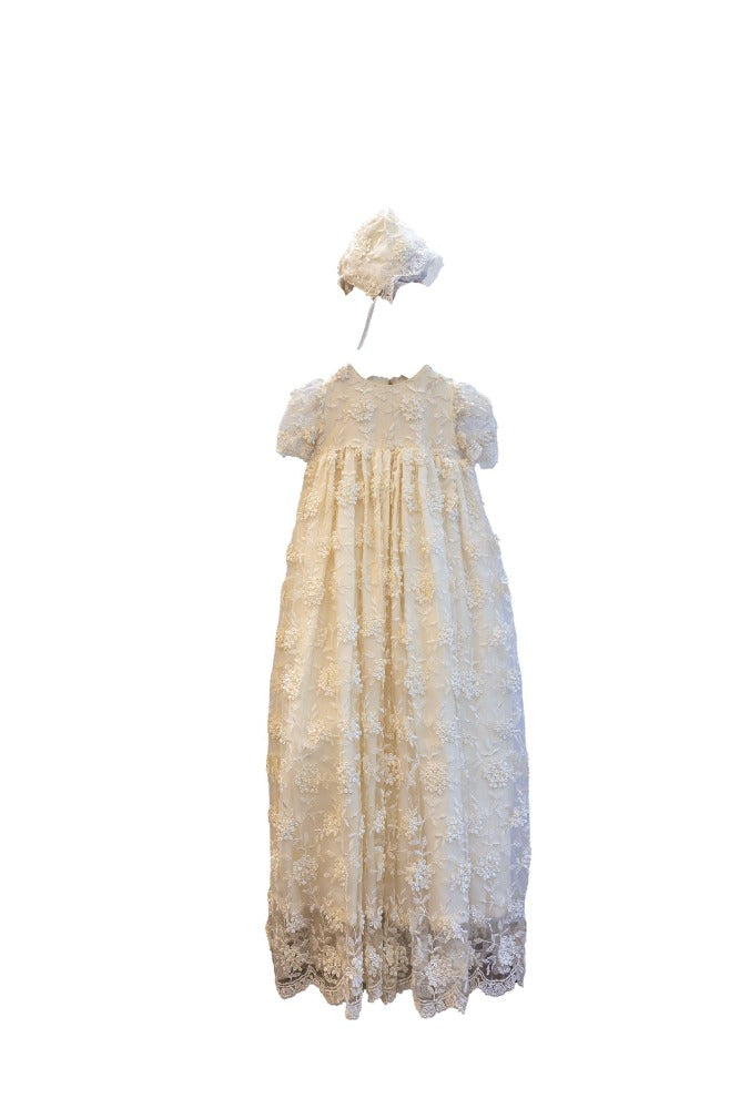 Due Firme - Baby Girl Lace Baptism Gown | Gowns | Bon Bon Tresor