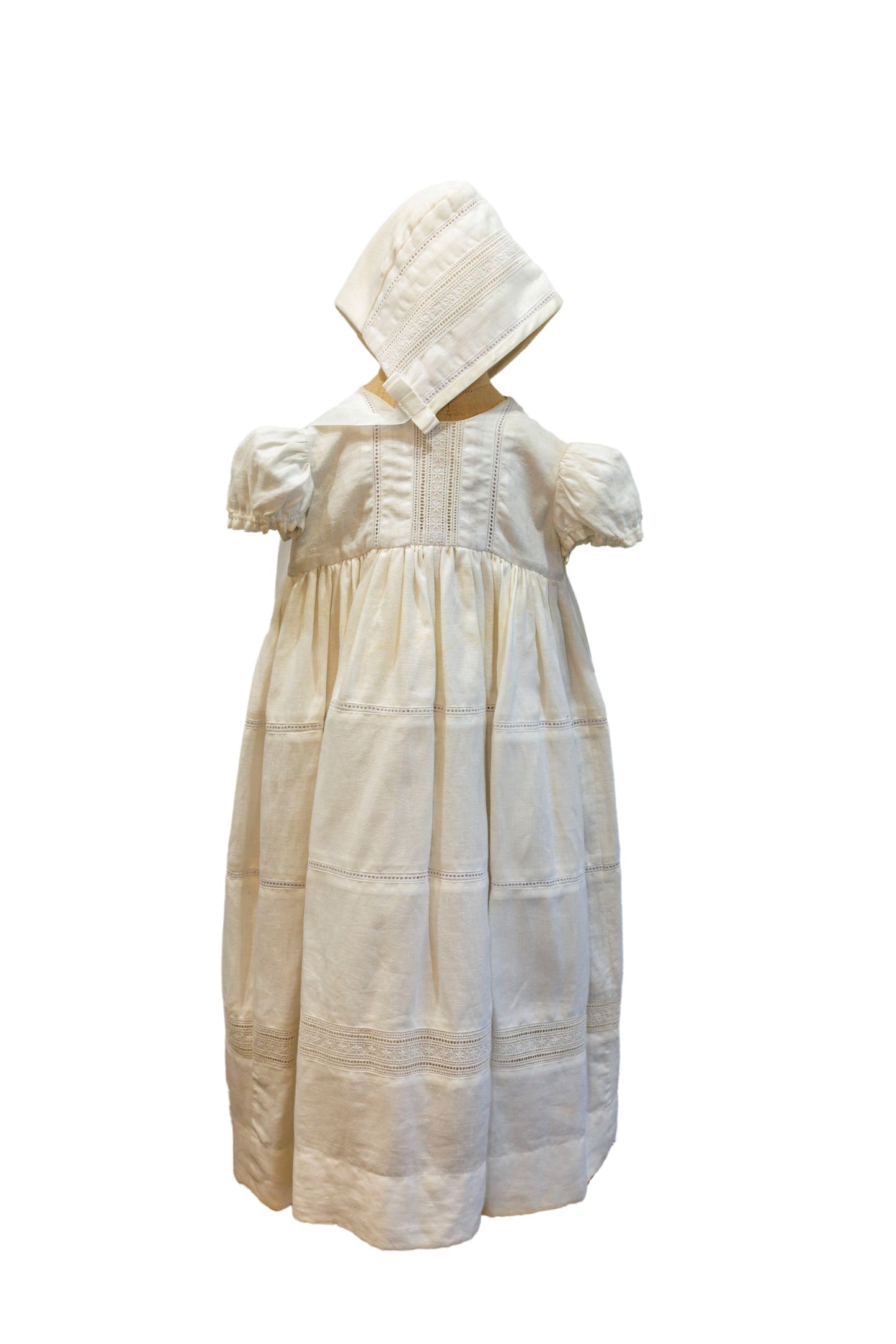 Due Firme - Baby Girl Italian Linen Baptism Gown | Gowns | Bon Bon Tresor