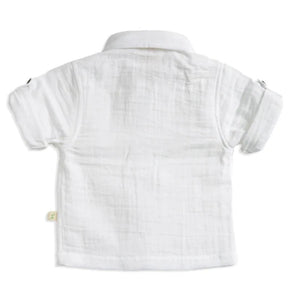 Tiny Twig White Crinkle Cambric Shirt | Tops & T-Shirts | Bon Bon Tresor