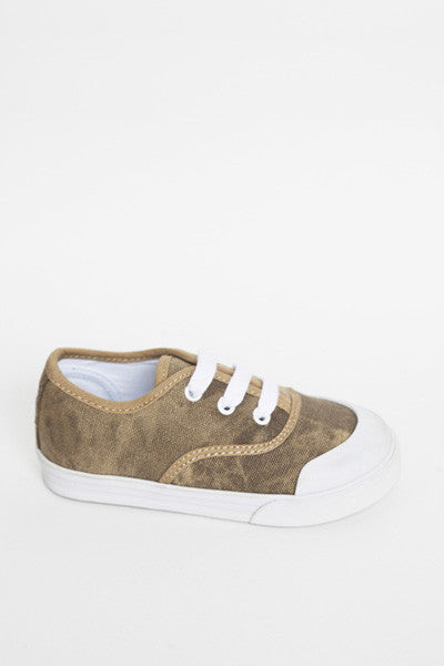 Jonah and the Girl Bertie Khaki Canvas Shoes | Sneakers | Bon Bon Tresor