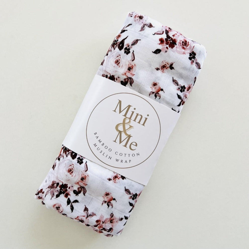 Mini & Me Bamboo Muslin Wrap Addison | Wraps & Swaddles | Bon Bon Tresor
