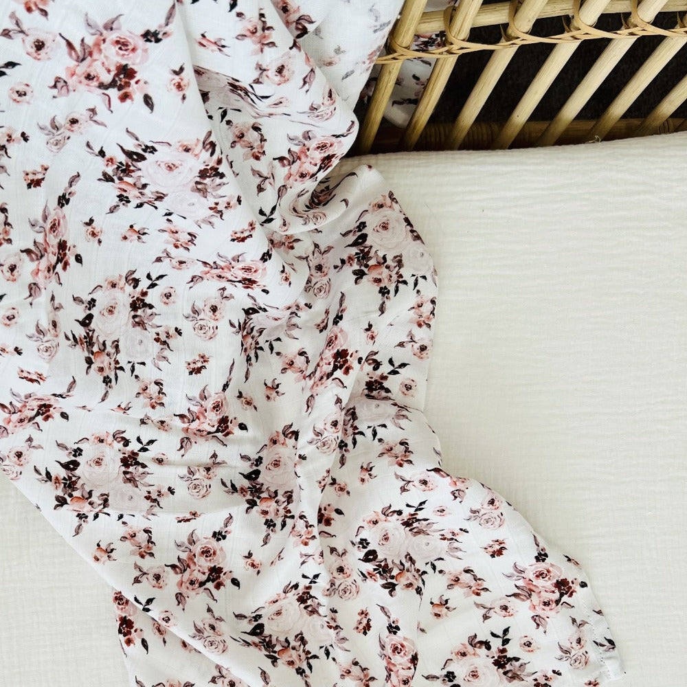 Mini & Me Bamboo Muslin Wrap Addison | Wraps & Swaddles | Bon Bon Tresor