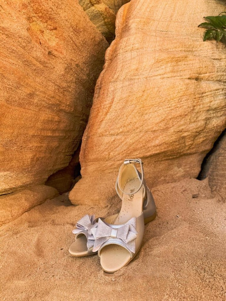 Kiddie Couture Loretta Shoes Silver | Dress Shoes | Bon Bon Tresor