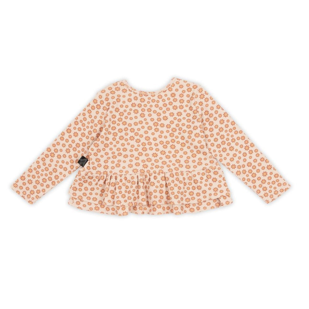 Kapow Kids Fresh As A Daisy Peplum LS Top | Tops & T-Shirts | Bon Bon Tresor