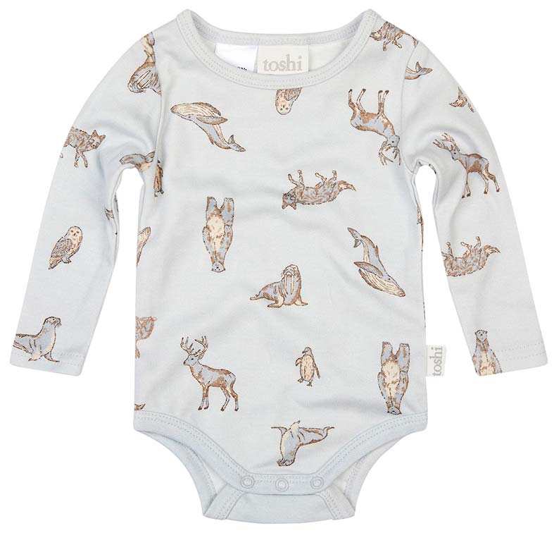 Toshi Bodysuit Long Sleeve Classic Arctic | Rompers & Playsuits | Bon Bon Tresor