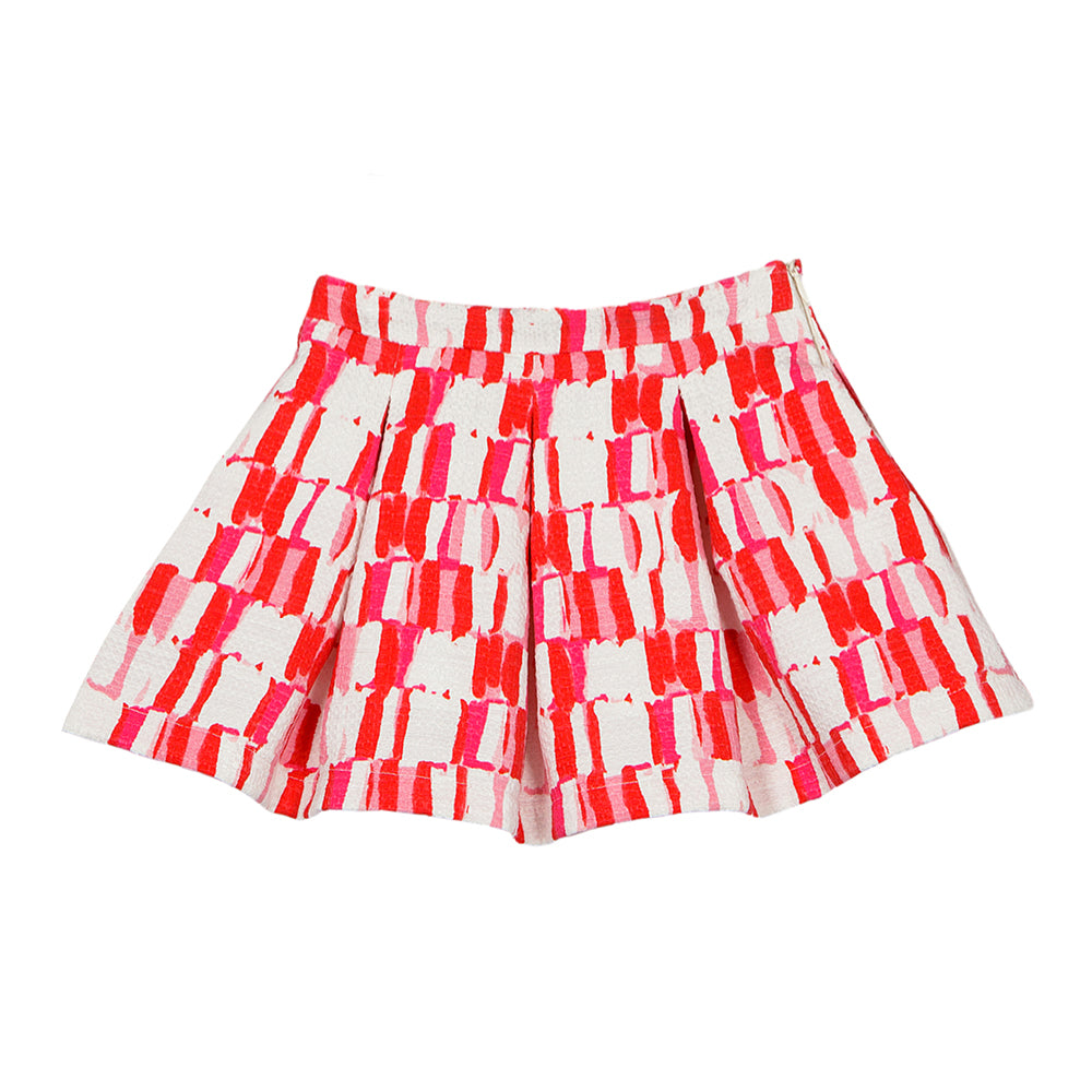 Balloon Chic Red Jacqaurd Skirt | Skirts | Bon Bon Tresor