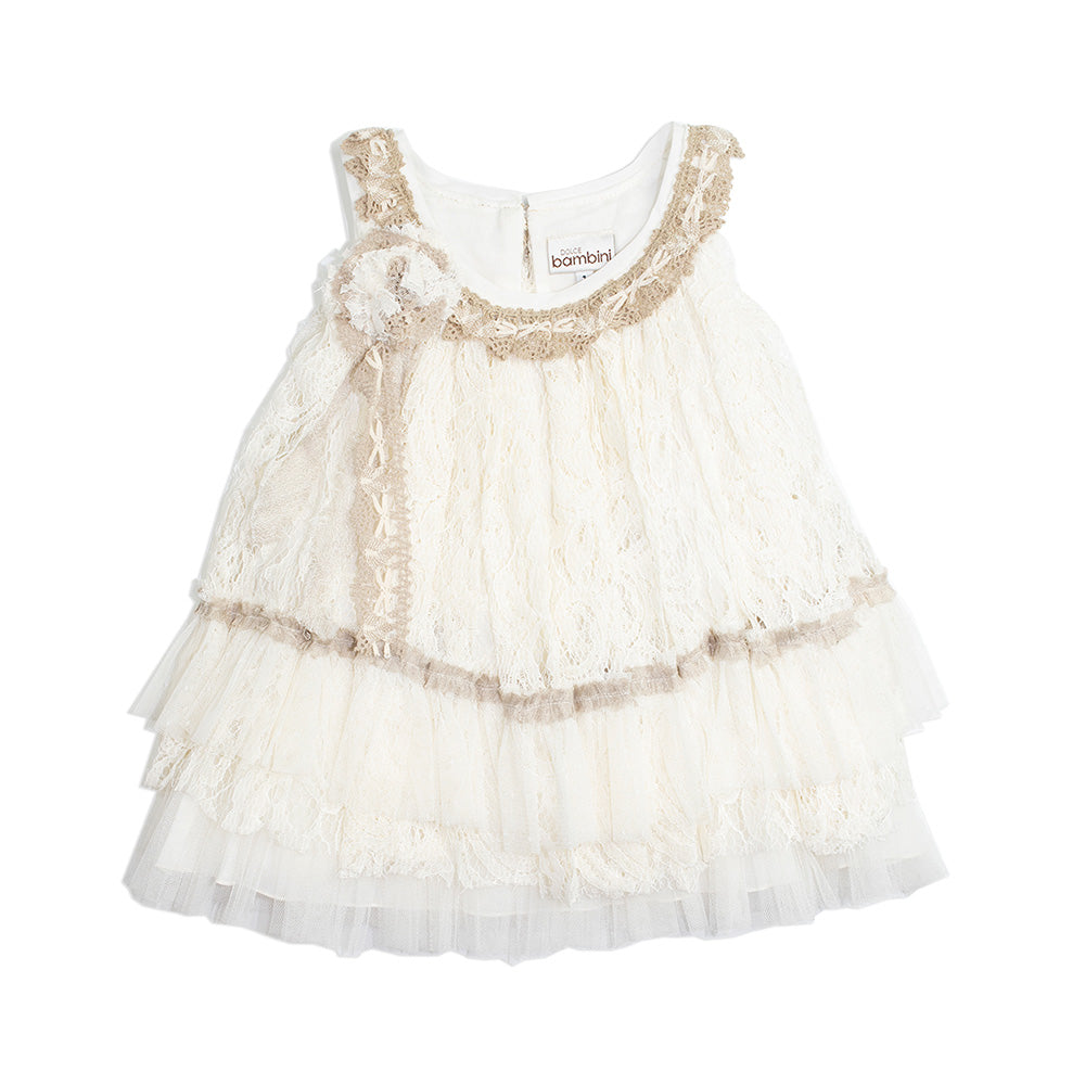 Dolce Bambini - Girls Lace Applique Party Dress | Party Dresses | Bon Bon Tresor