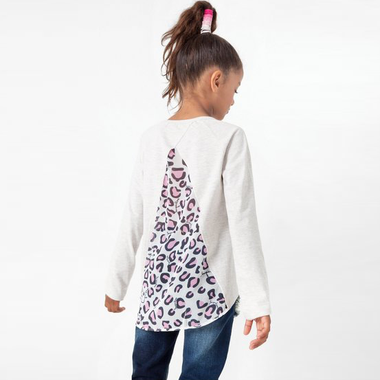 Desigual Kidswear Beige Long Sleeve Sweat T-Shirt | Tops & T-Shirts | Bon Bon Tresor