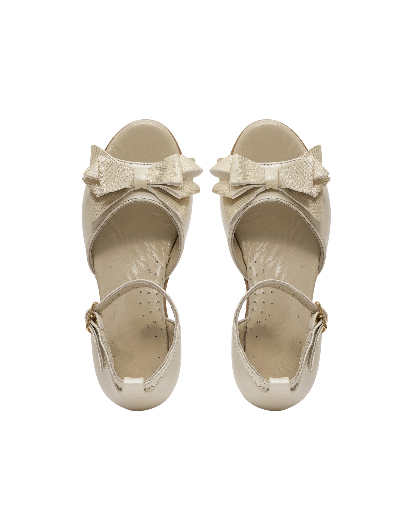 Kiddie Couture Girls Loretta Shoes - Beige | Dress Shoes | Bon Bon Tresor