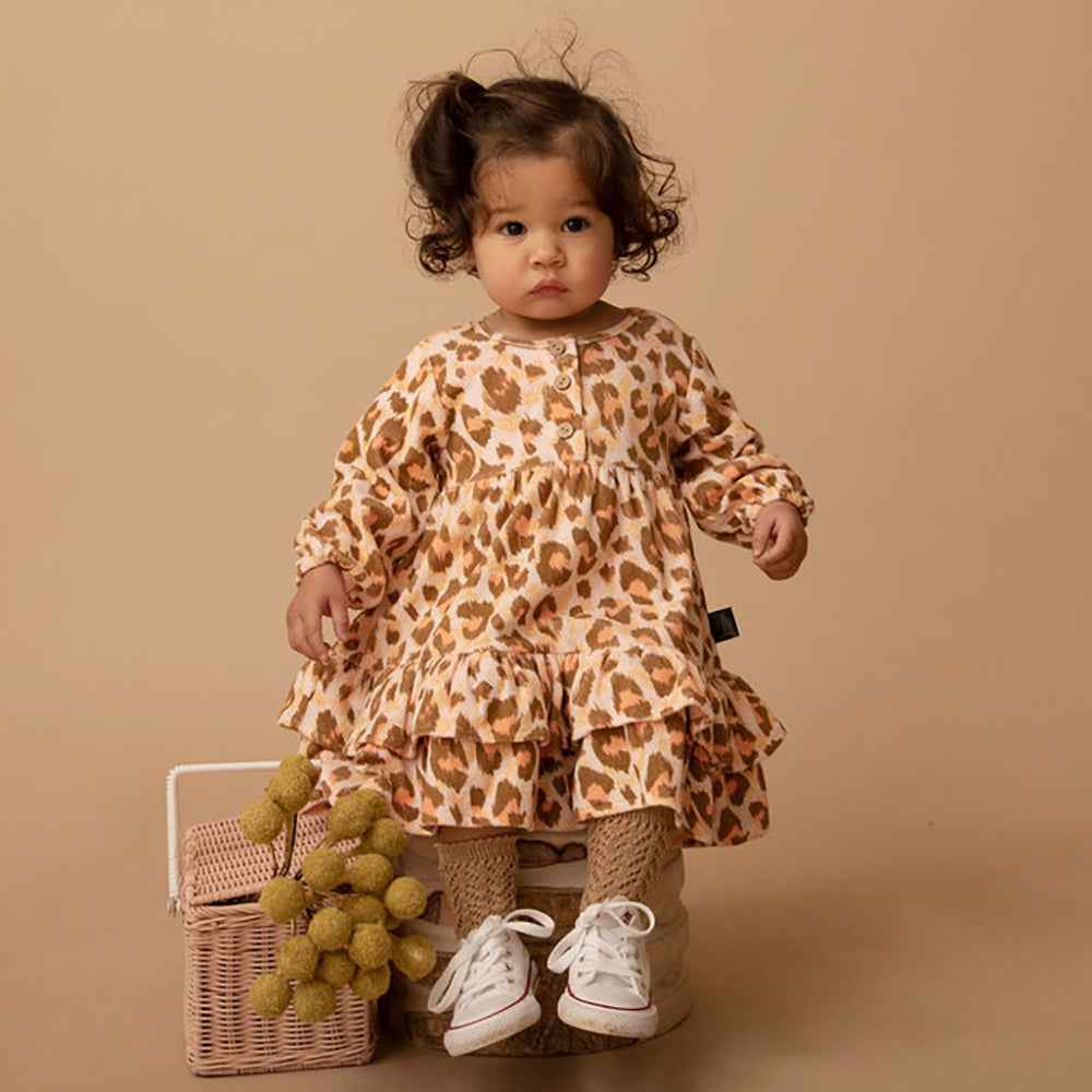 Kapow Kids Wilds Salmon Trapeze Dress | Dresses & Skirts | Bon Bon Tresor
