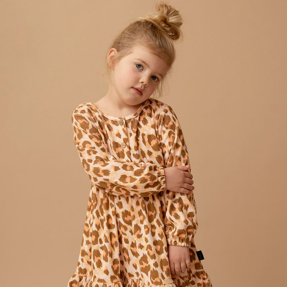 Kapow Kids Wilds Salmon Trapeze Dress | Dresses & Skirts | Bon Bon Tresor