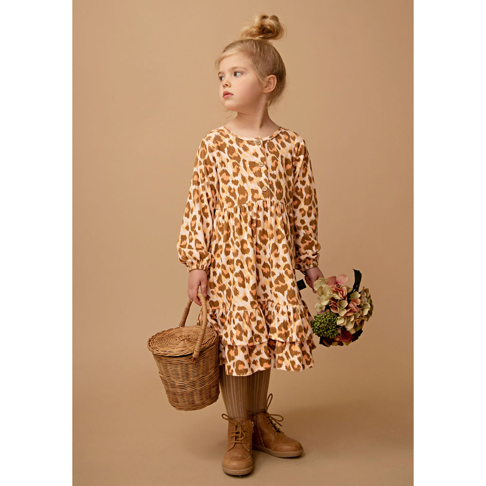 Kapow Kids Wilds Salmon Trapeze Dress | Dresses & Skirts | Bon Bon Tresor