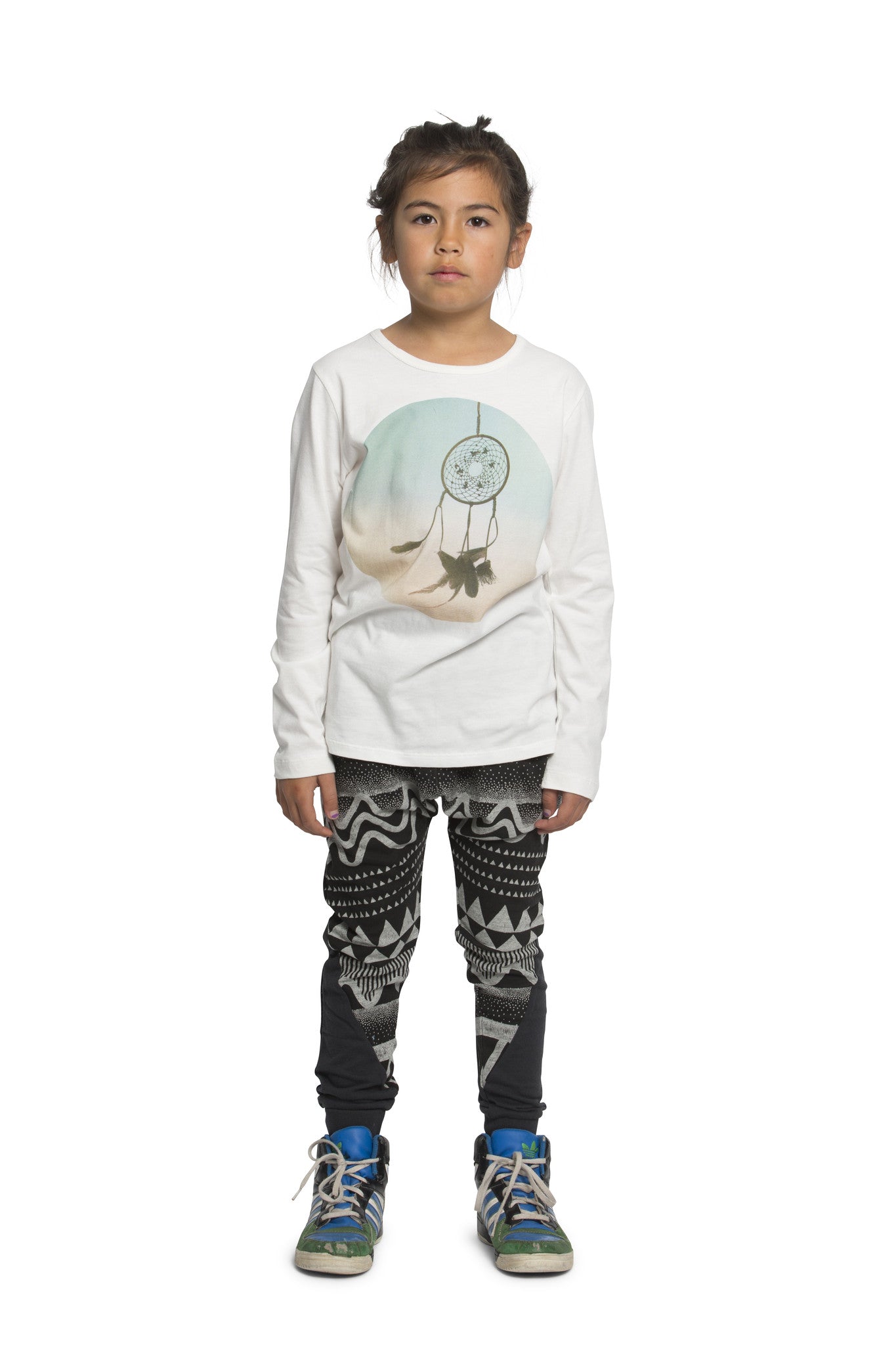 Missie Munster Cream Digital Print Long Sleeve Top | Tops & T-Shirts | Bon Bon Tresor