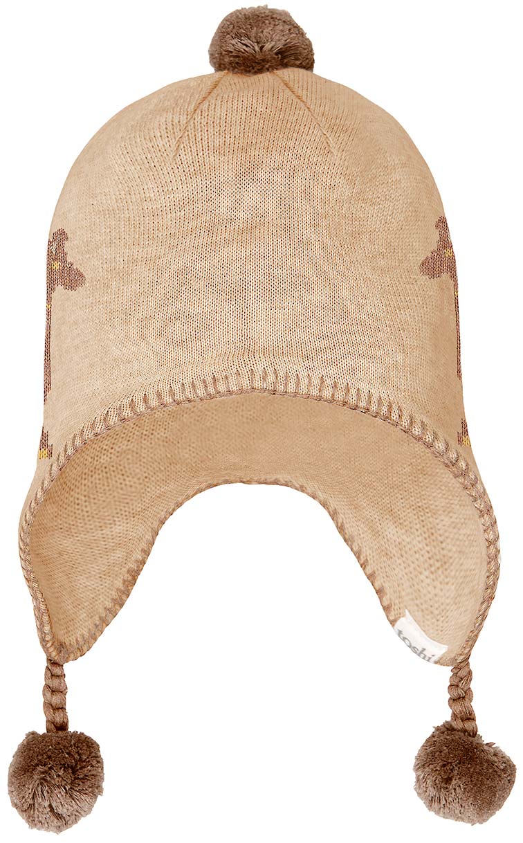 Toshi Organic Earmuff Storytime Mr Giraffe | Hats | Bon Bon Tresor
