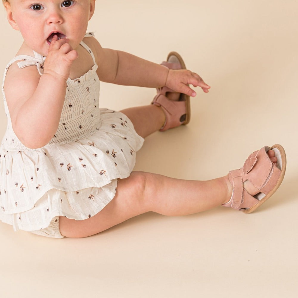 Pretty Brave Phoenix Sandal Blush Leaf | Sandals | Bon Bon Tresor