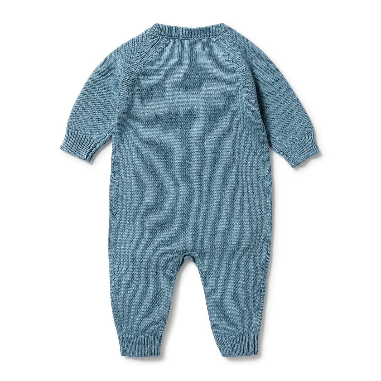 Wilson and Frenchy Knitted Button Growsuit - Bluestone | Rompers & Playsuits | Bon Bon Tresor