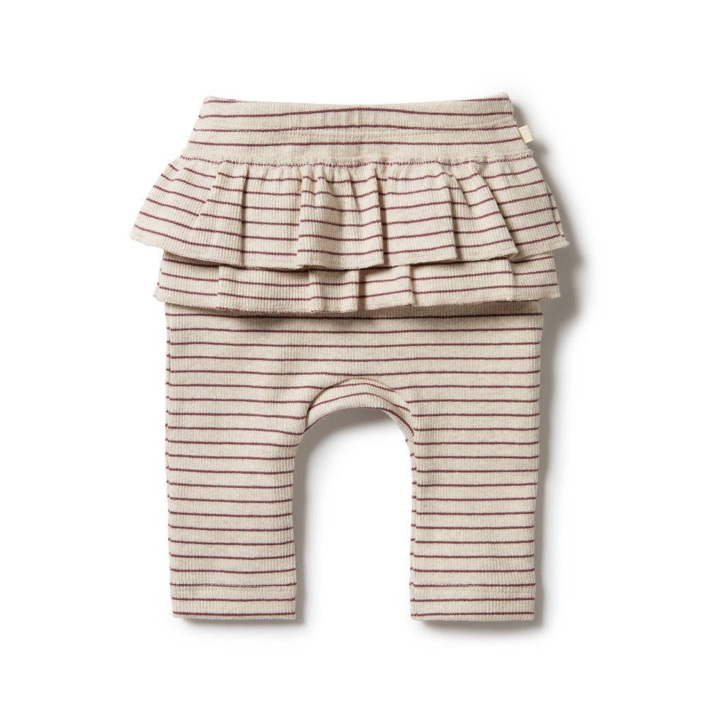 Wilson and Frenchy Organic Stripe Rib Ruffle Legging | Pants & Shorts | Bon Bon Tresor