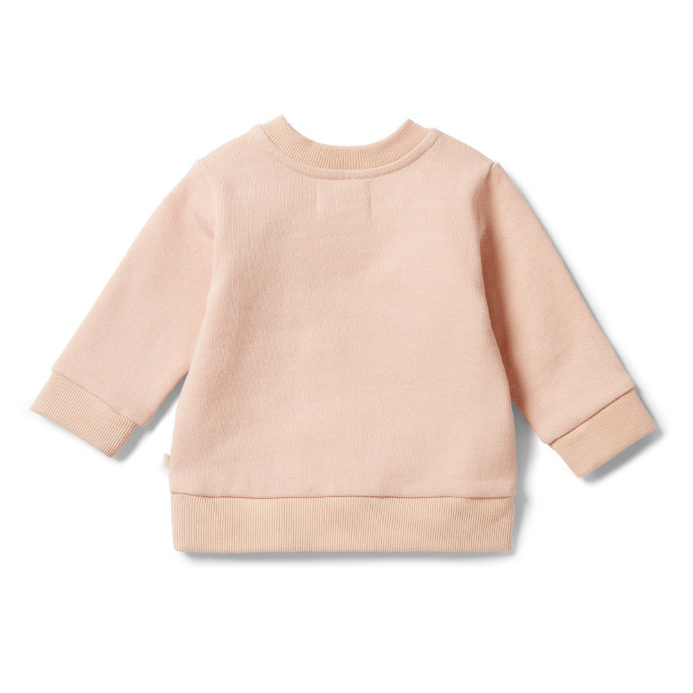 Wilson and Frenchy Organic French Terry Sweat Cameo Rose | Sweaters & Knitwear | Bon Bon Tresor