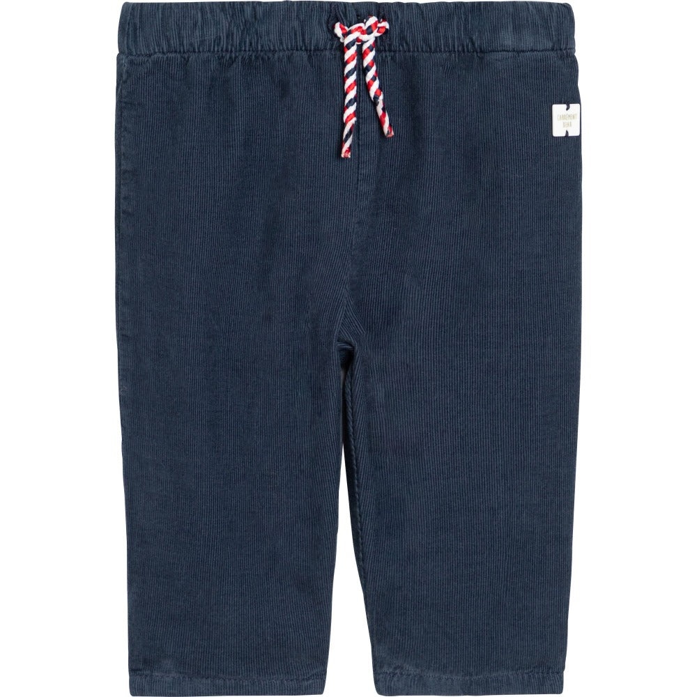 Carrement Beau Navy Corduroy Trousers | Trousers | Bon Bon Tresor