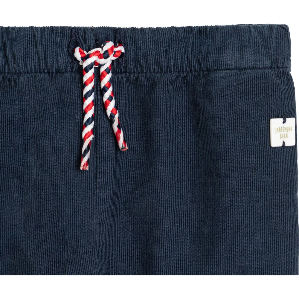 Carrement Beau Navy Corduroy Trousers | Trousers | Bon Bon Tresor