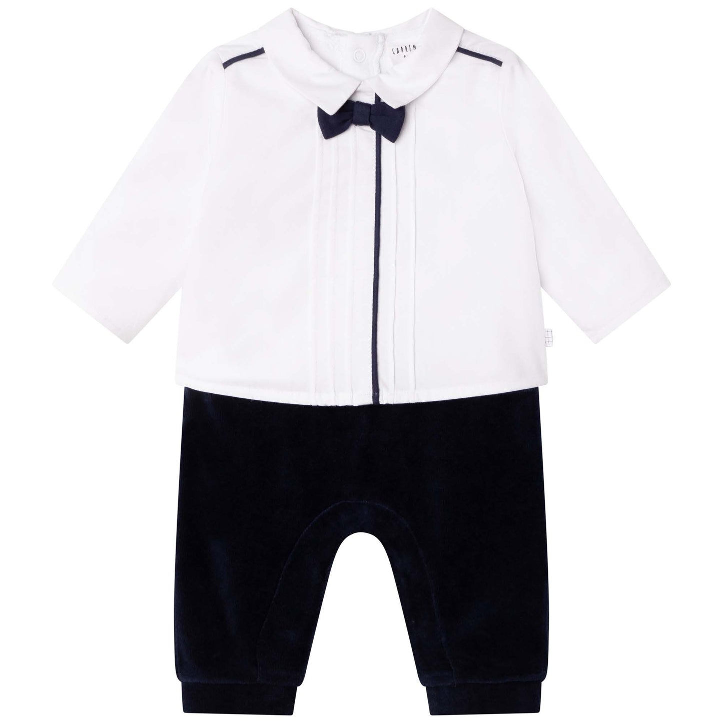 Carrement Beau Baby Boys Navy and White Romper | Rompers & Playsuits | Bon Bon Tresor