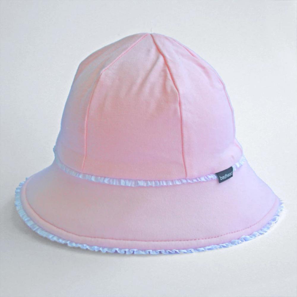 Bedhead Hats Toddler Bucket Hat Ruffle Trim Blush | Hats | Bon Bon Tresor