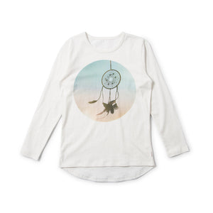 Missie Munster Cream Digital Print Long Sleeve Top | Tops & T-Shirts | Bon Bon Tresor