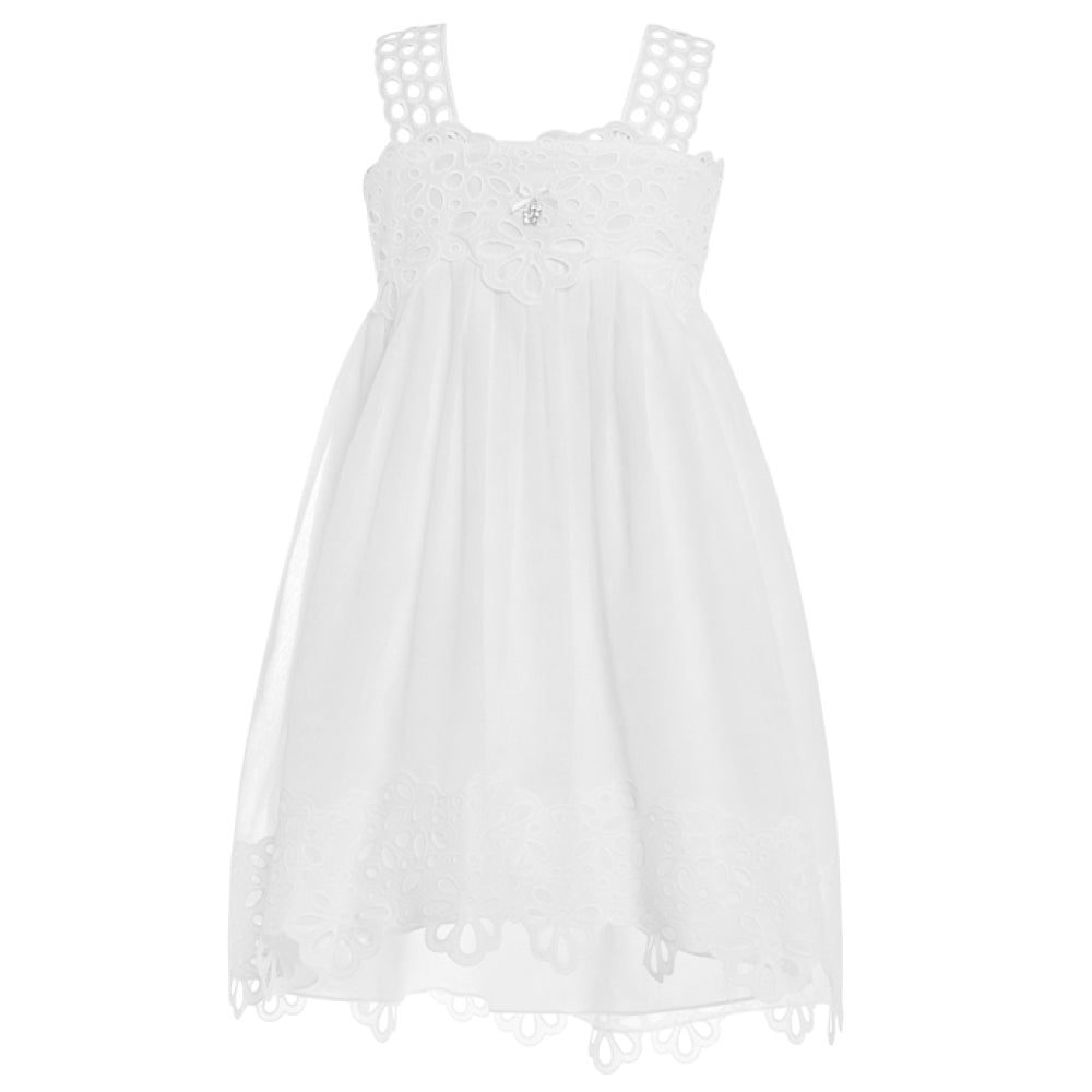 Balloon Chic White Anglais Lace Dress | Party Dresses | Bon Bon Tresor