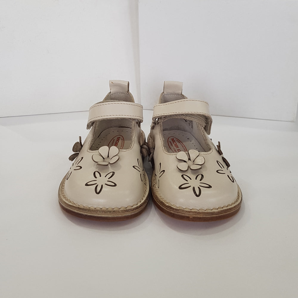 Morello Shoes - Toddler Cream Leather Mary Jane Shoes | Dress Shoes | Bon Bon Tresor