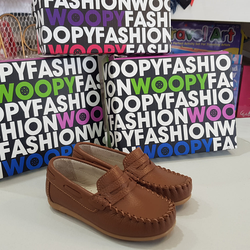 Kiddie Couture Tan Polo Loafers | Moccasins & Loafers | Bon Bon Tresor