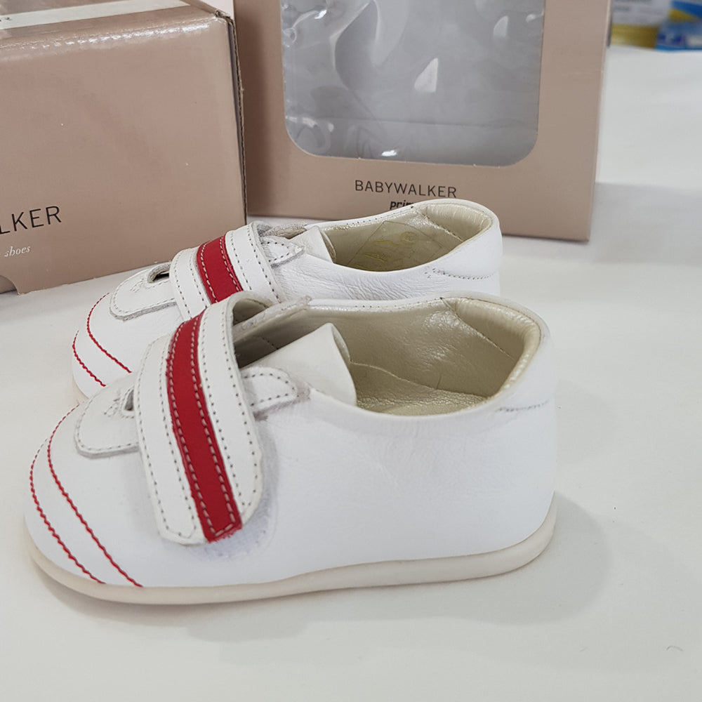 BabyWalker Red/White Leather Baby Shoes | Dress Shoes | Bon Bon Tresor
