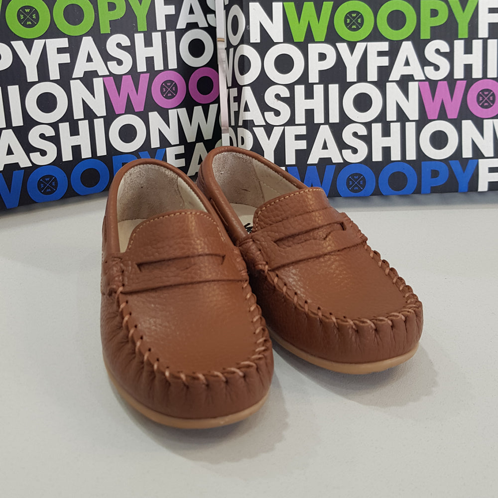 Kiddie Couture Tan Polo Loafers | Moccasins & Loafers | Bon Bon Tresor