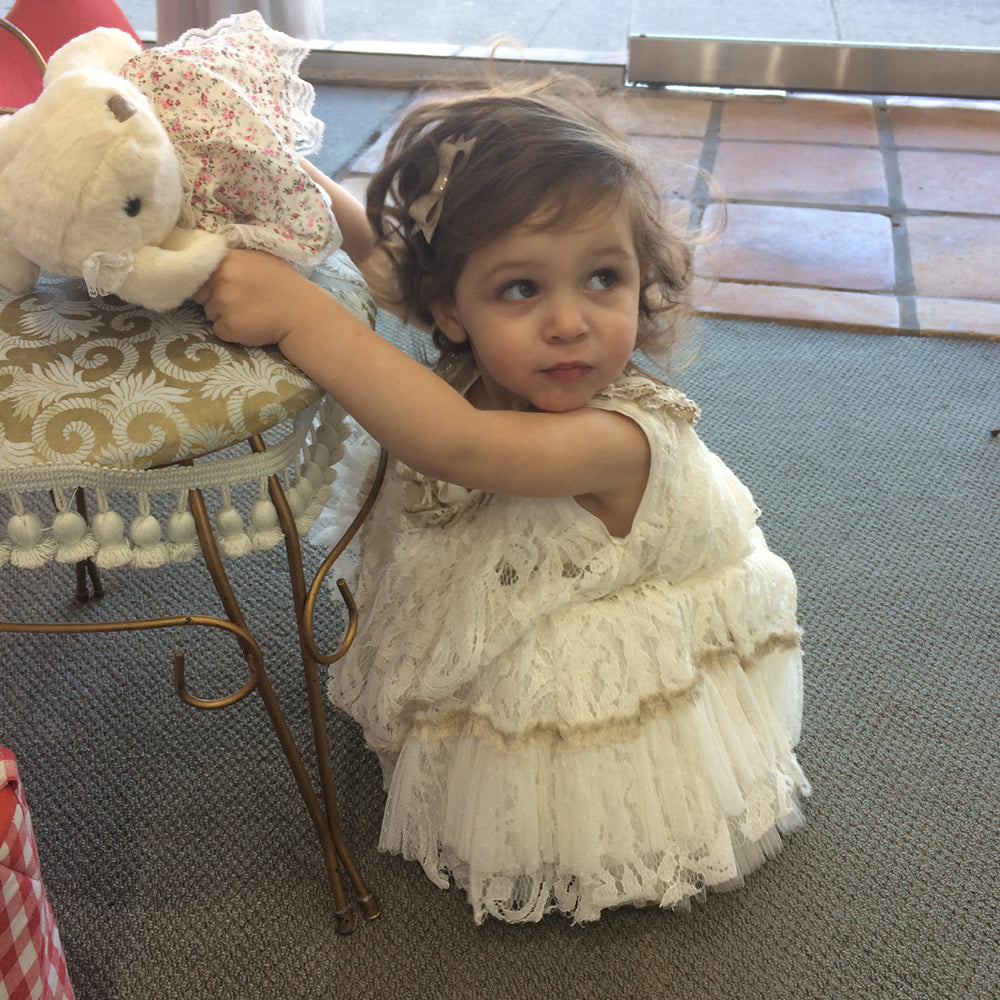 Dolce Bambini - Girls Lace Applique Party Dress | Party Dresses | Bon Bon Tresor