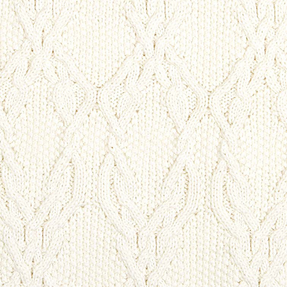 Toshi Organic Knit Blanket Bowie Cream | Blankets | Bon Bon Tresor