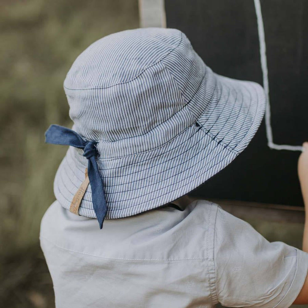 Bedhead Hats Explorer Kids Reversible Sun Hat Charlie Indigo | Hats | Bon Bon Tresor