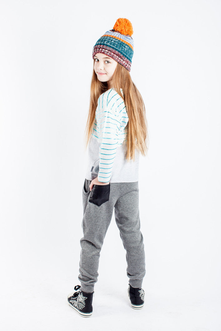 Sudo Kids Emerald Stripe Shine On Top | Tops & T-Shirts | Bon Bon Tresor