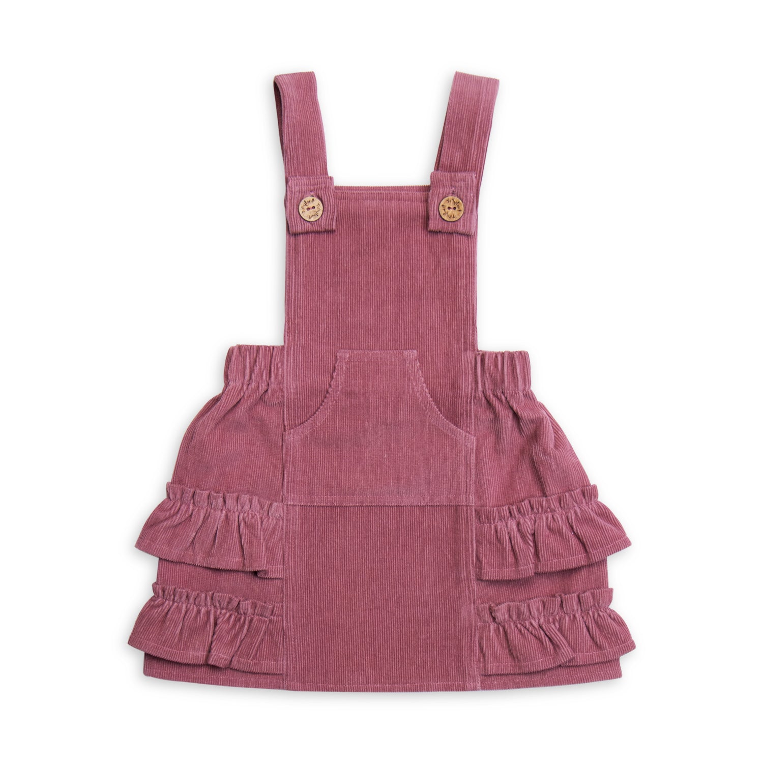 Tiny Twig Pinafore Corduroy Dress Rose | Dresses | Bon Bon Tresor