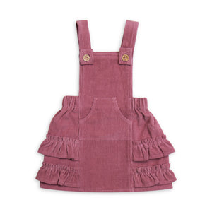 Tiny Twig Pinafore Corduroy Dress Rose | Dresses & Skirts | Bon Bon Tresor