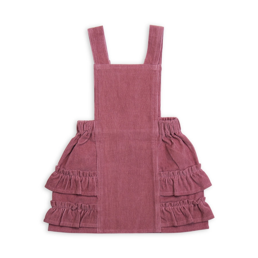 Tiny Twig Pinafore Corduroy Dress Rose | Dresses & Skirts | Bon Bon Tresor