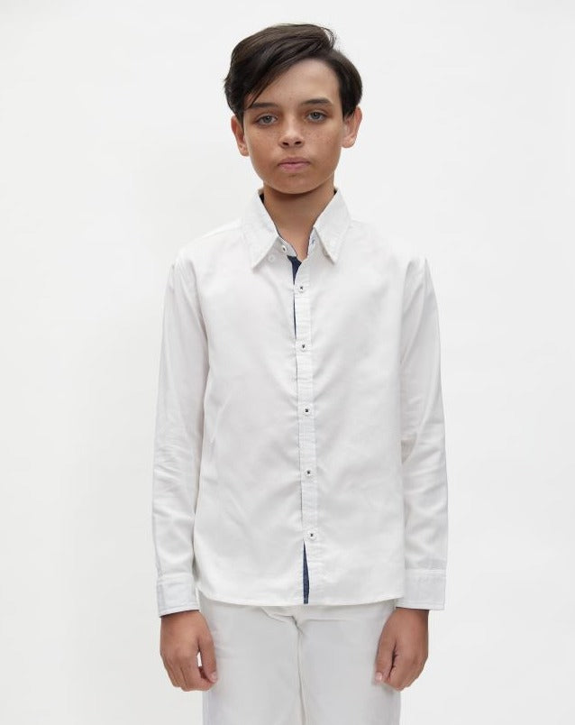 Marc Christian Kids Oxford Shirt White | Suits & Sets | Bon Bon Tresor